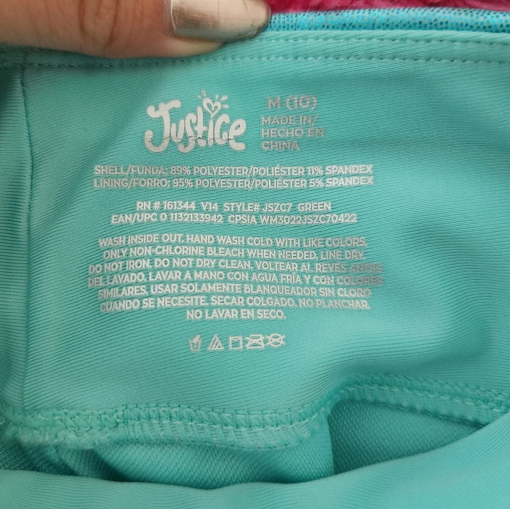 EUC Bundle 3 Justice Active Shorts Gymnastics Dance Side Cinch Tie Size M (10)